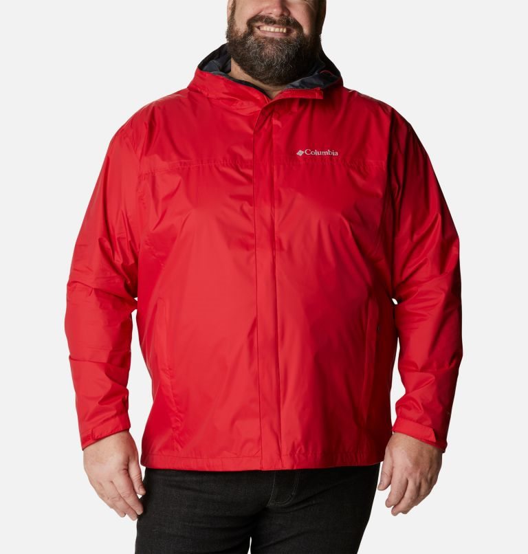 Men\'s Columbia Watertight II Rain Jackets Red | Plus Size CA-O3406